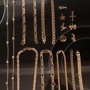 17 piece gold plated fashion jewelry collection